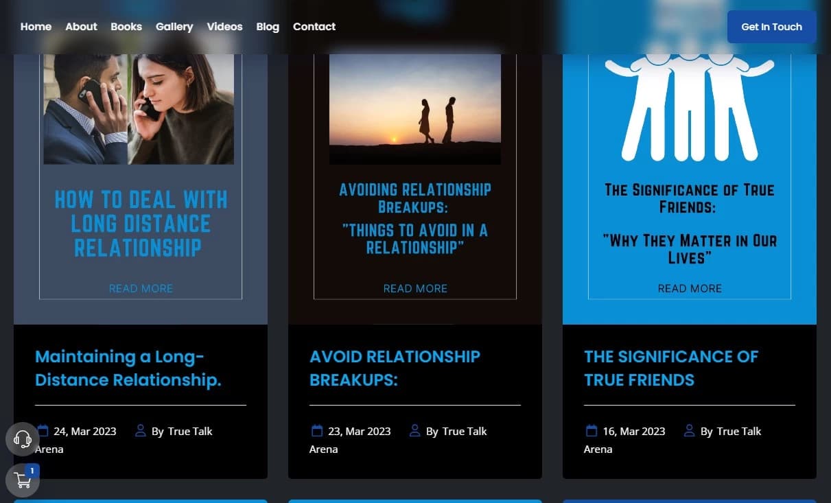 True Talk Arena - Books, and Blog 1 screenshot