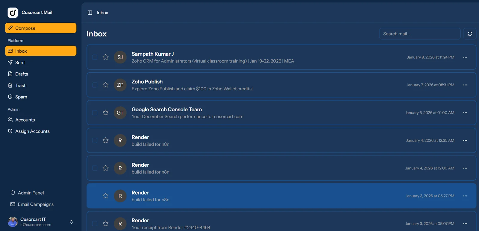Laravel EmailUtility & IMAP Client for Cusorcart 2 screenshot