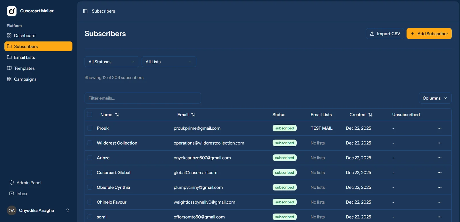 SaaS Email Marketing Platform (Mailchimp-Like) Built with Laravel & React 4 screenshot